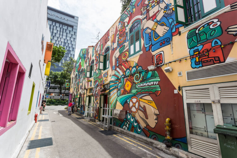 Conoce el singular arte urbano de Singapur