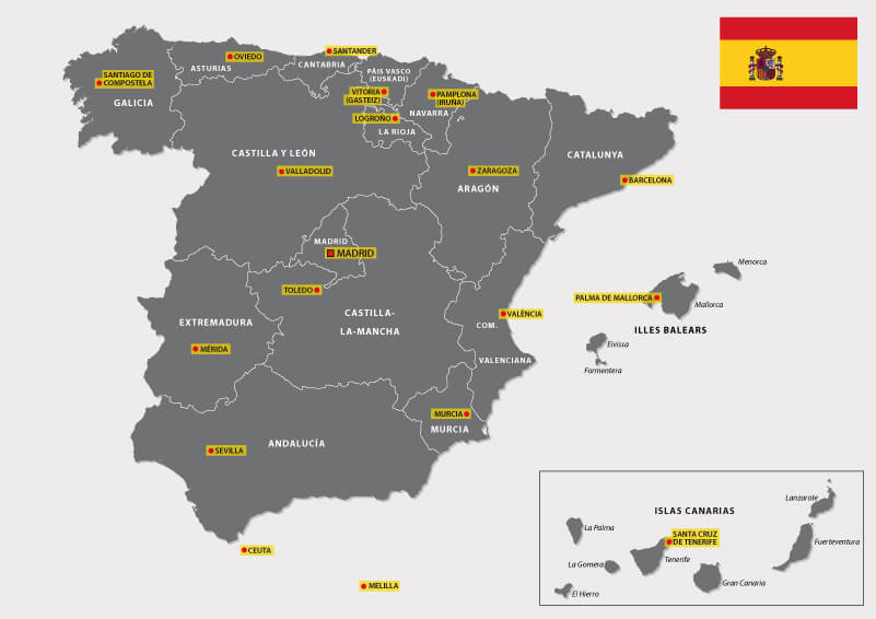Mapa de autonomías