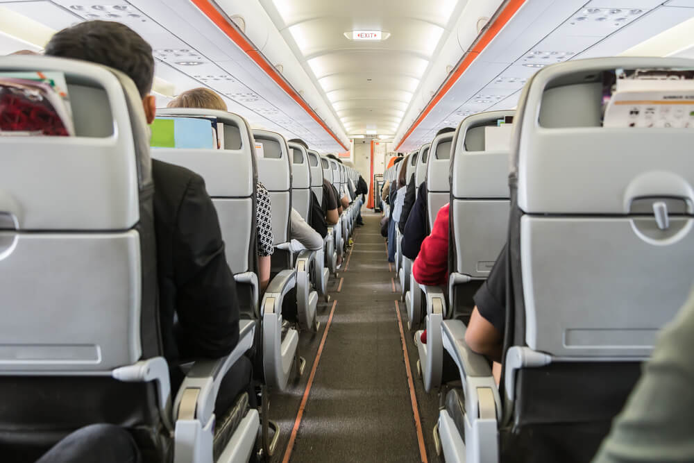 Interior de un avión