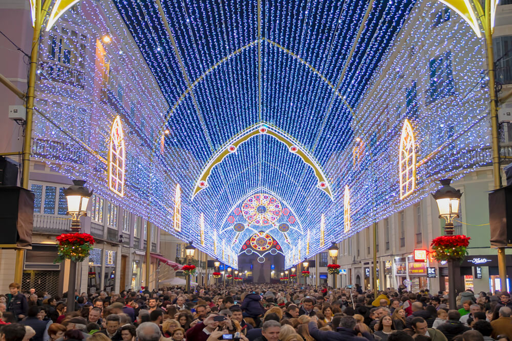 Calle Larios en Navidad