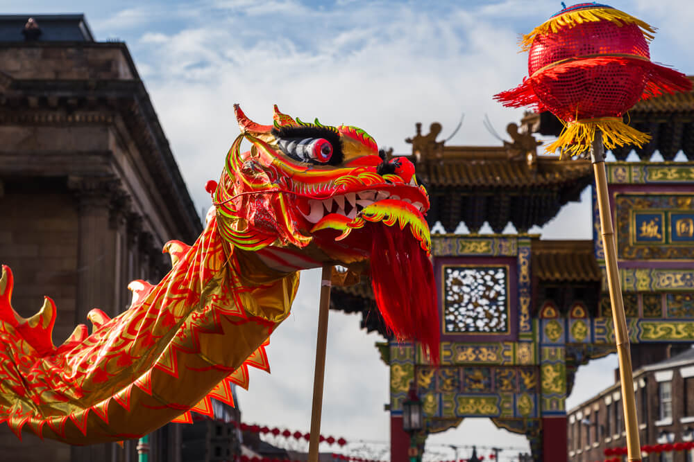 Danza del dragón en China