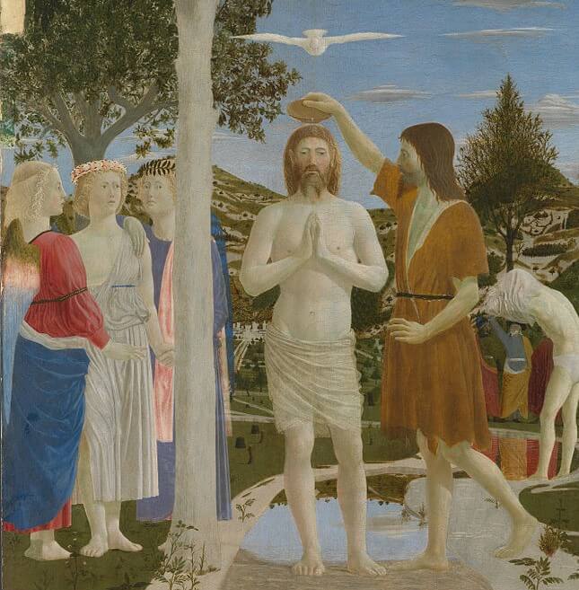 'El bautismo de Cristo' de Piero della Francesca