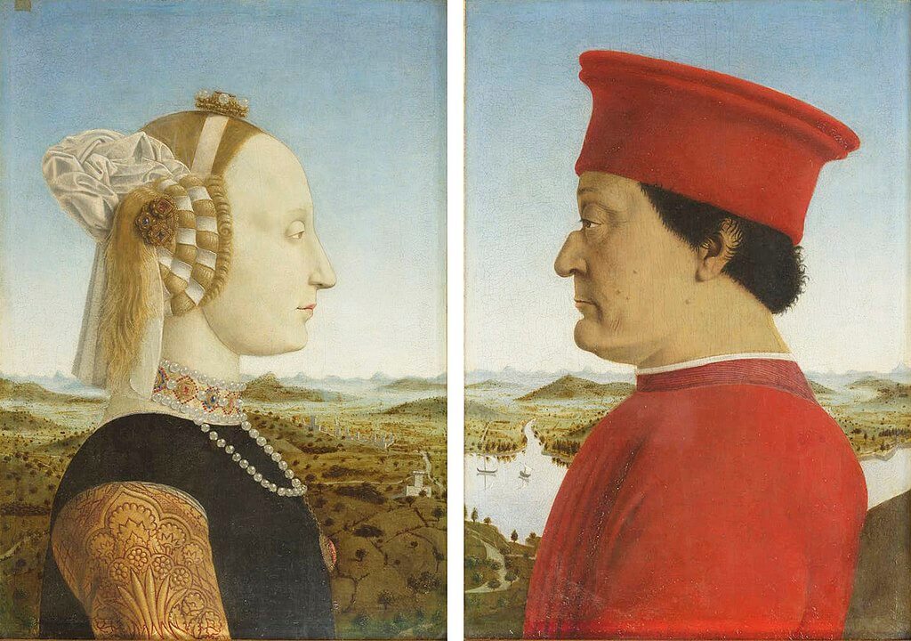 Doble retrato de Federico da Montefeltro y su esposa Battista Sforza