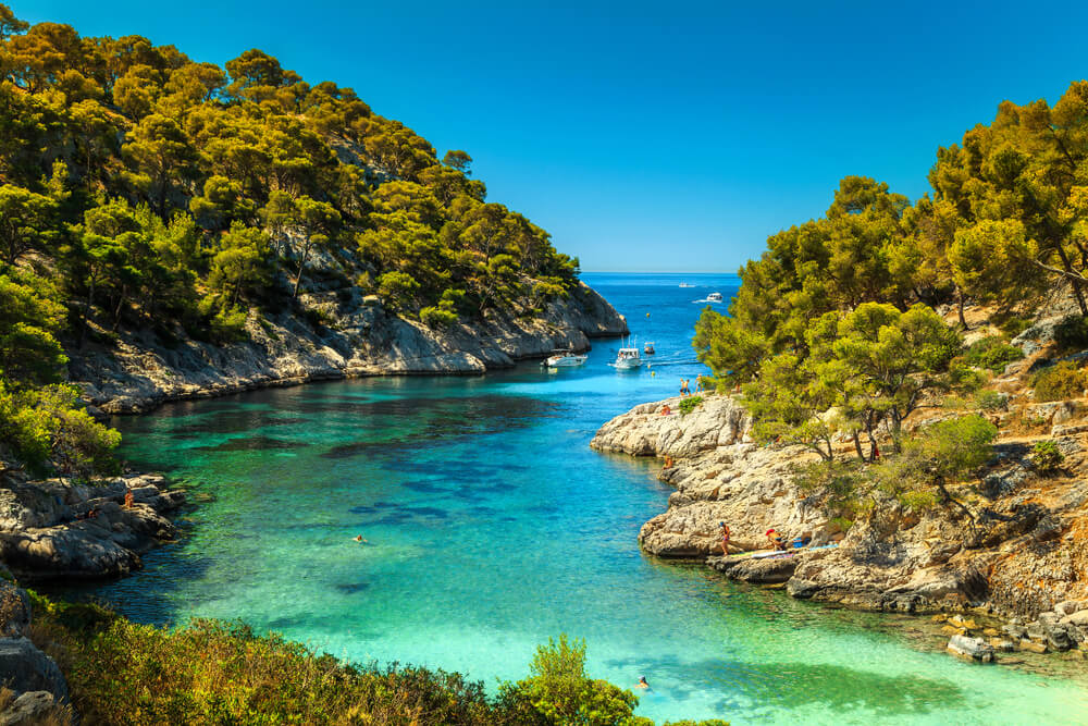 Vista de las Calanques en Cassis