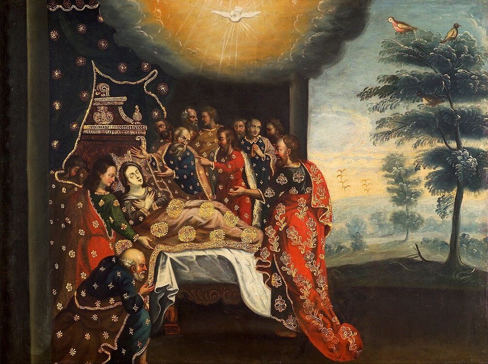 'Dormición de la Virgen' de la escuela cusqueña