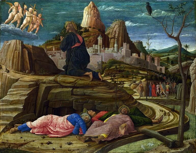 'Oración en el Huerto de los Oilvos' de Andrea Mantegna