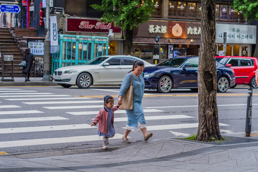 Familia en Seúl