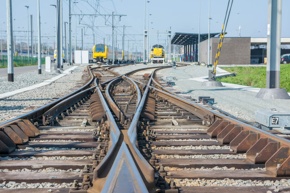 Vías del tren en Bélgica