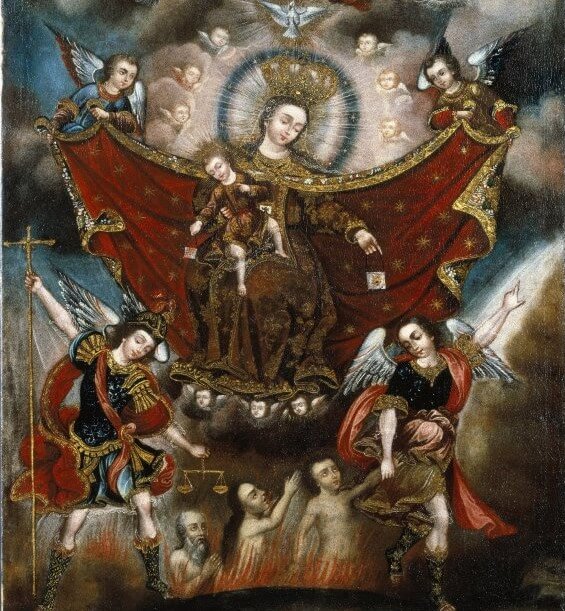 Virgen del Carmen salvando a las almas del purgatorio