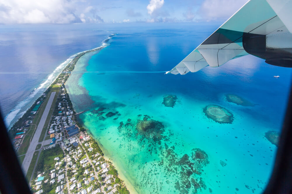 Vista aérea de Tuvalu