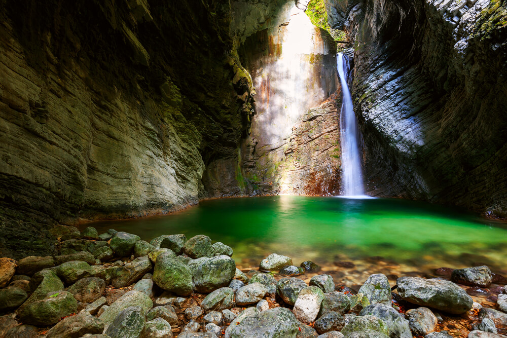 Cascada de Kozjak en Eslovenia
