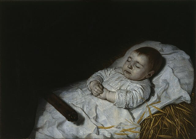 Niño en su lecho de muerte de Bartholomeus van der Helst