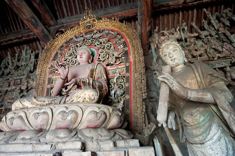Budas en el templo de Shuanglin