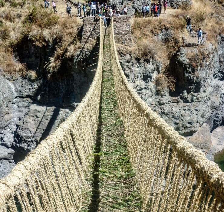 Vista del puente Q’eswachaka