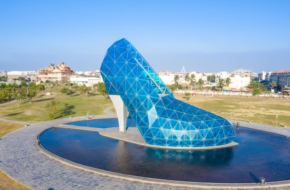 Vista aérea del zapato