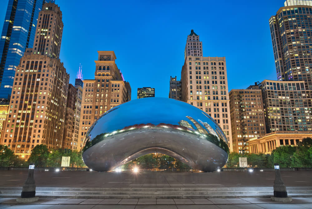 Cloud Gate por la noche