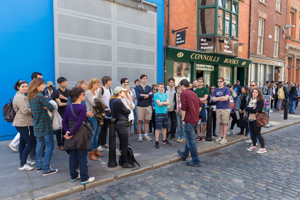 Turistas en un free tour