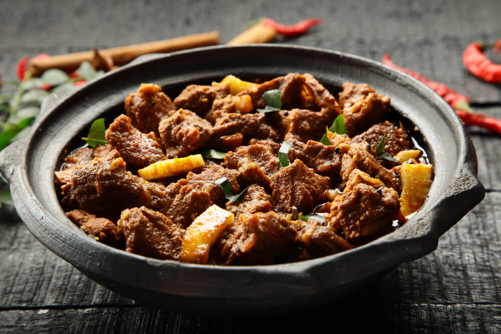 Plato de goat curry
