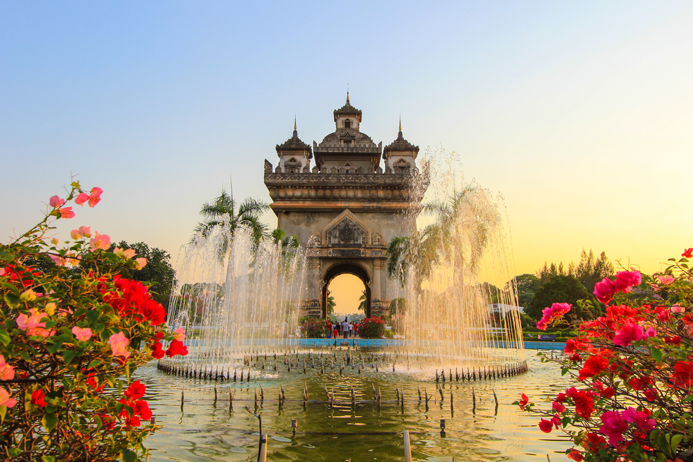 Puerta de Patuxai en Vientiane