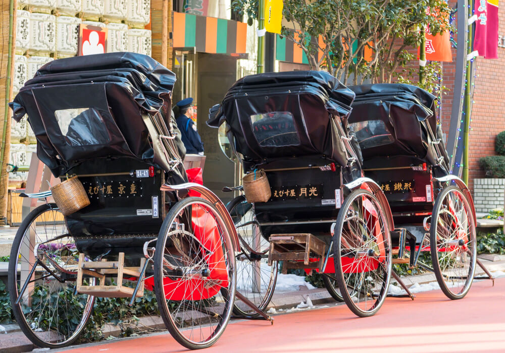 Rickshaws en Asakusa