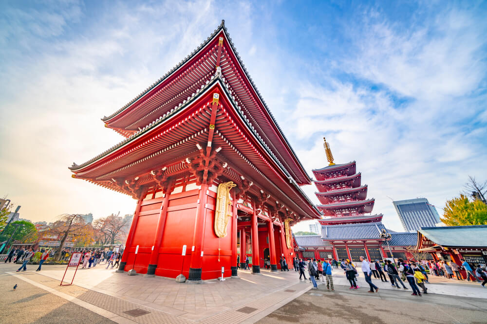 Vista del templo Sensoji