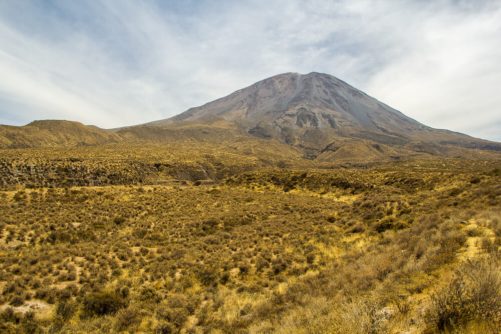 Vista del volcán