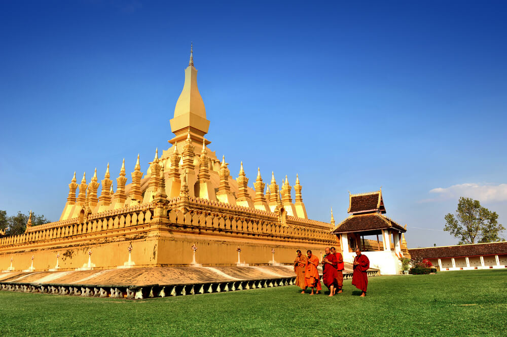Vista de Wat Phra That Luang