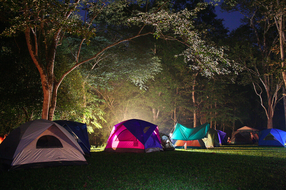 Acampada de noche