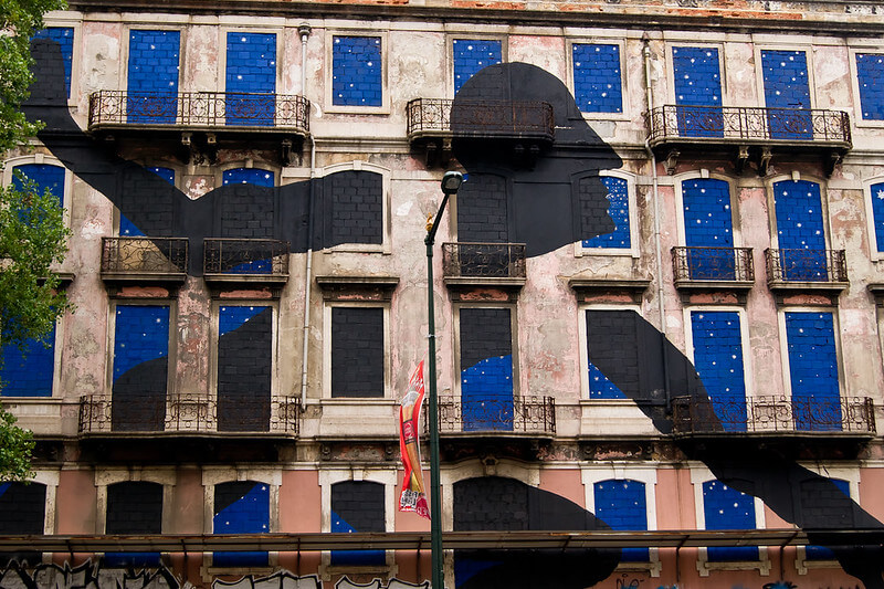 Mural muestra del arte urbano de Lisboa