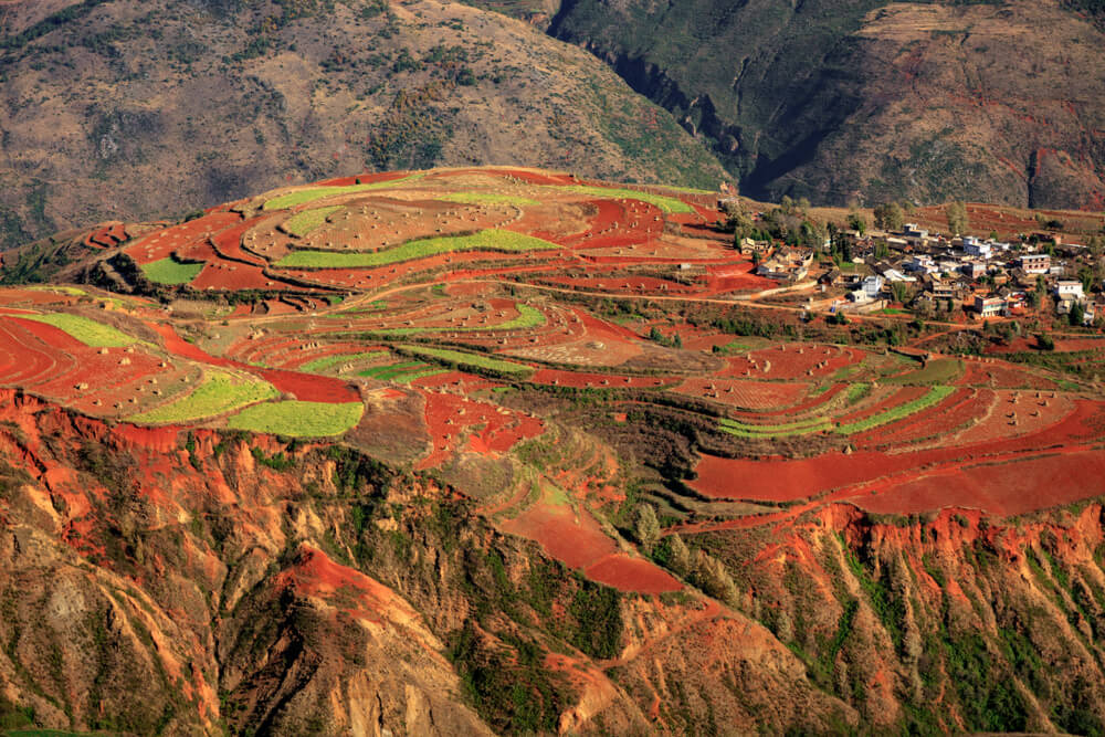 Colinas de Dongchuan en Yunnan