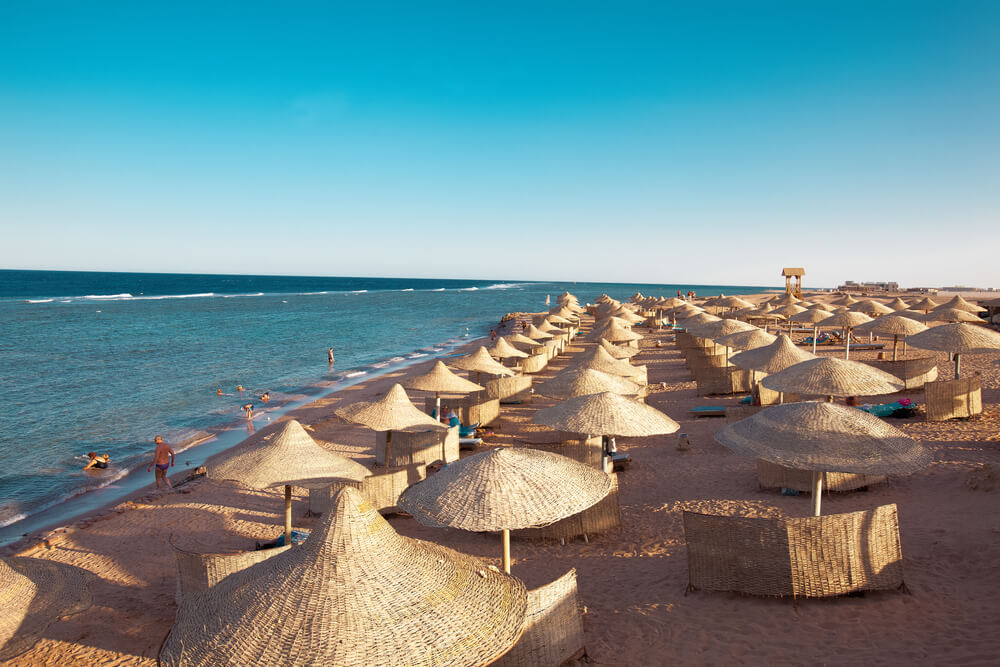 Playa de Sharm el-Sheikh en Egipto