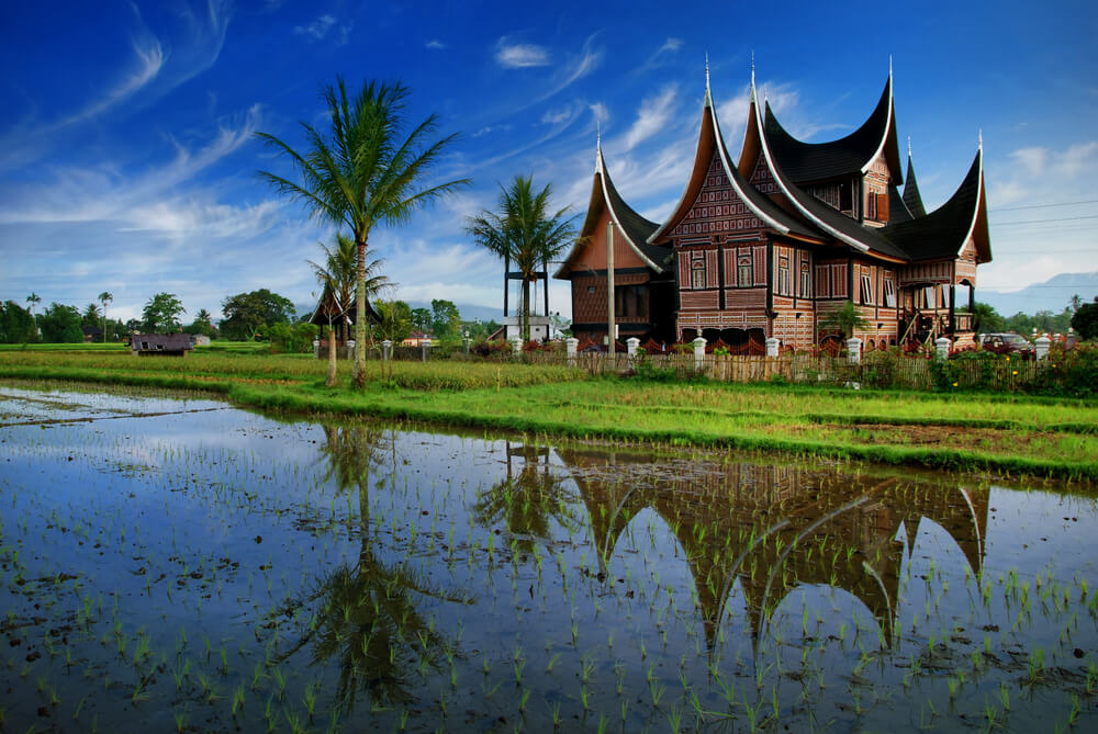 Casa tradicional de Sumatra