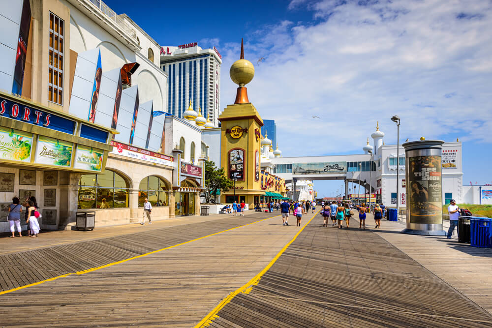 Boardwalk en Atlantic City.