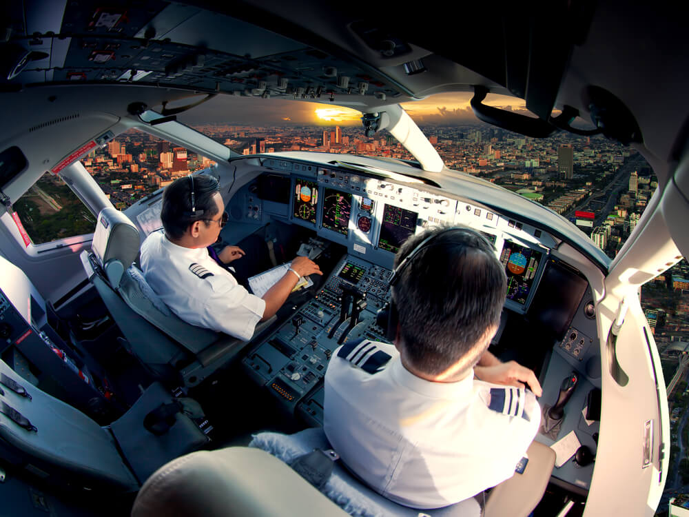Cabina de un avión