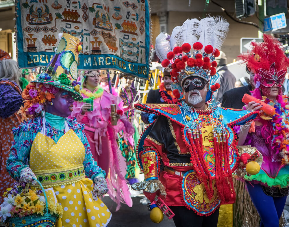 Comparsa del carnaval de Nueva Orleans