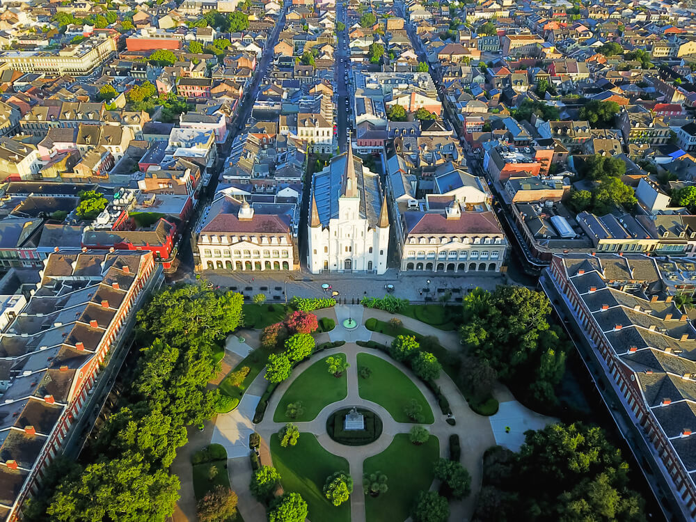 Vista áerea de Jackson Square