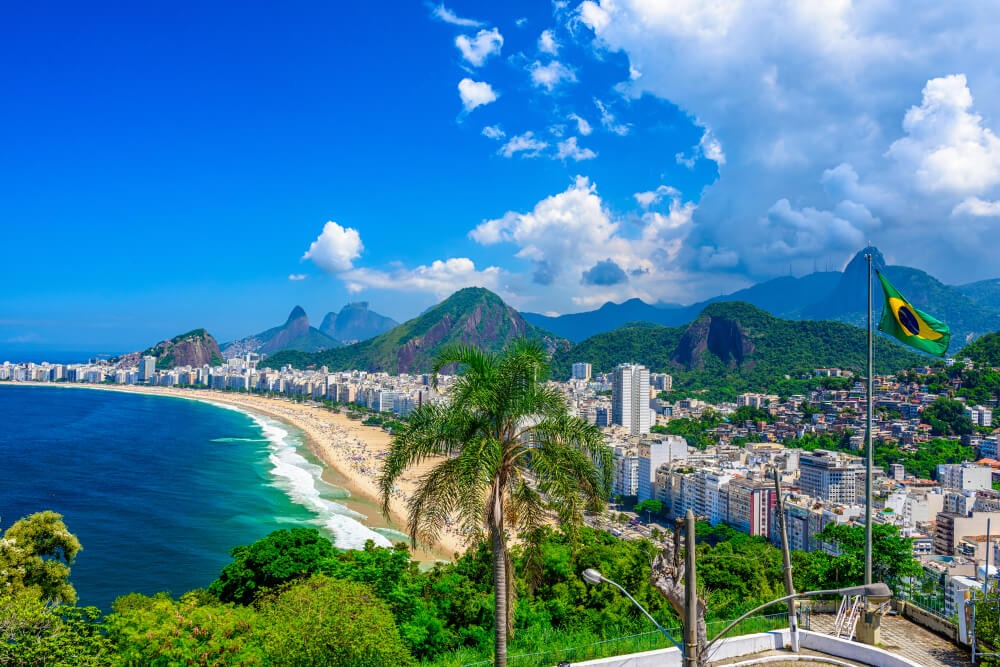 Playa de Copacabana en la ciudad maravillosa
