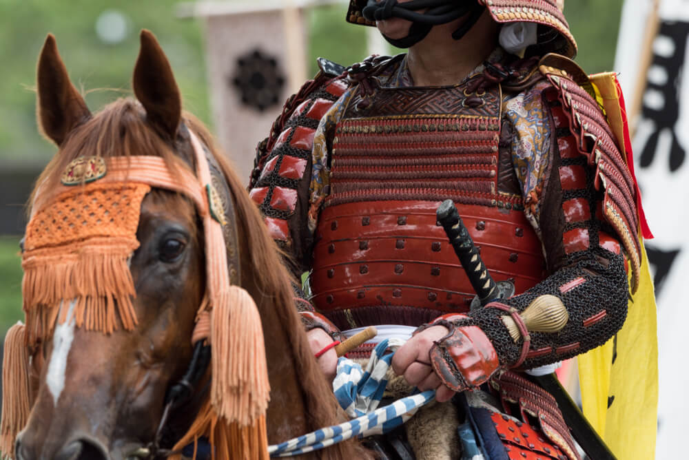 Samurai en el festival Soma Nomaoi