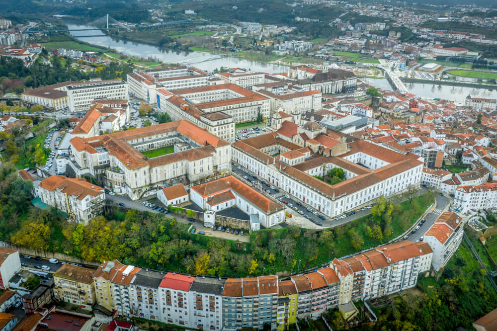 Vista aérea de la Universidad de Coímbra