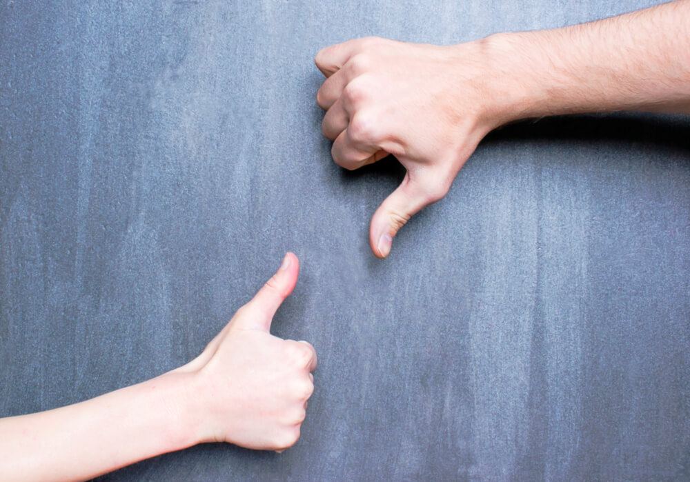 Signos del lenguaje corporal con los dedosL