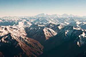 Vista aérea de los Andes
