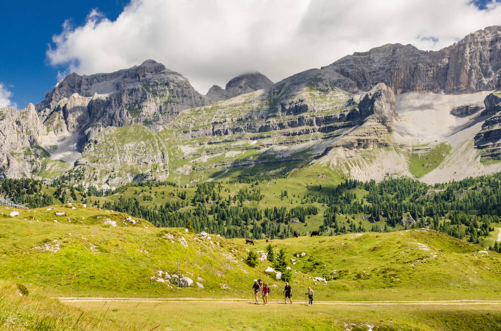 Paisaje de los Dolomitas