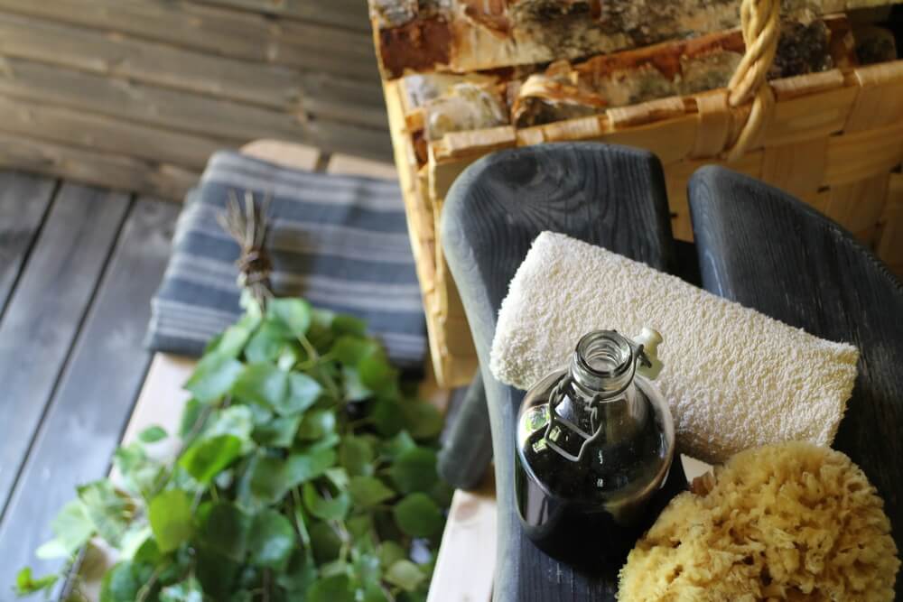 Accesorios de un sauna finlandesa