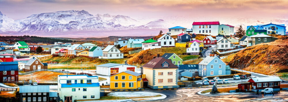 Vista de Stykkishólmur en la península de Snaefellsnes