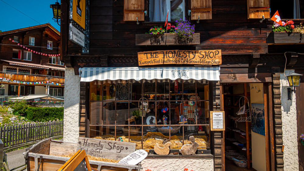 The honesty shop en Gimmelwald