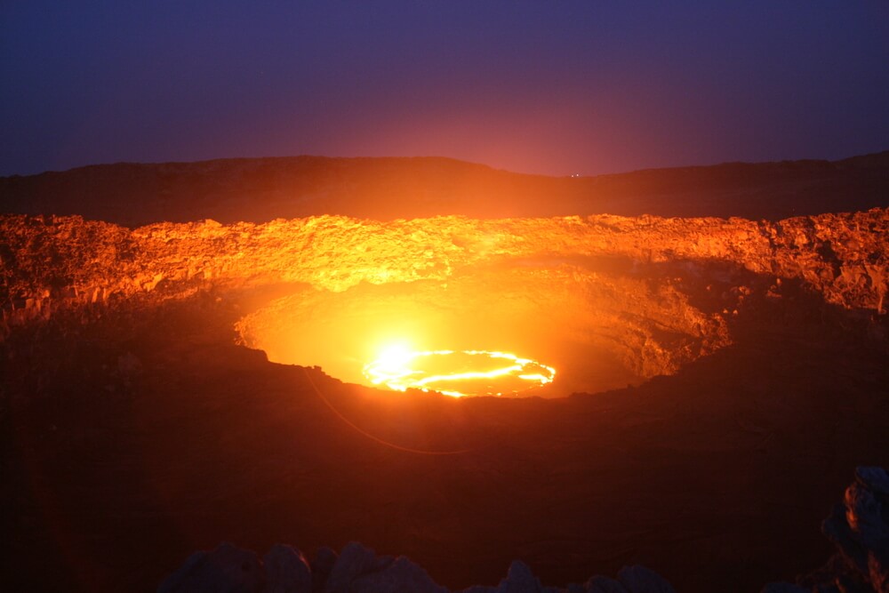 Volcán Erta Ale de noche