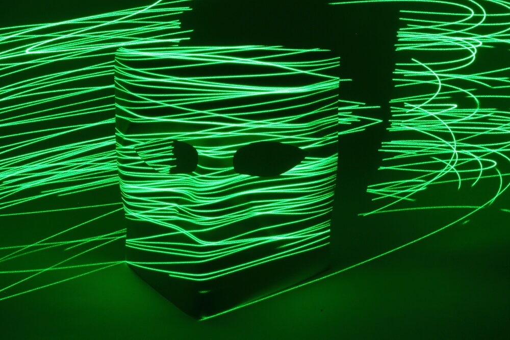 Efectos de luces de colores para el teatro negro.