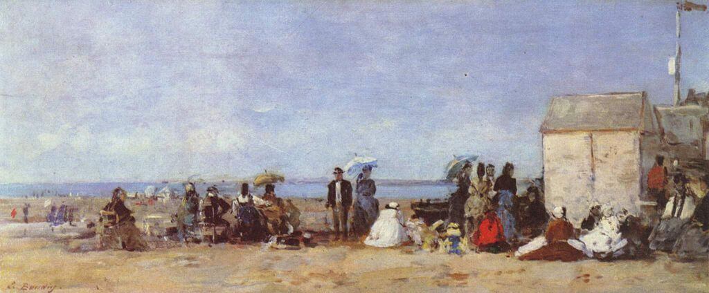 Pintura de la playa de Trouville