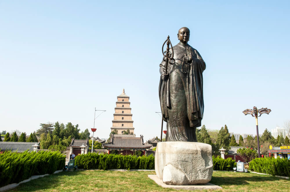 Monumento a Xuanzang, ubicado en Xi'an, China.