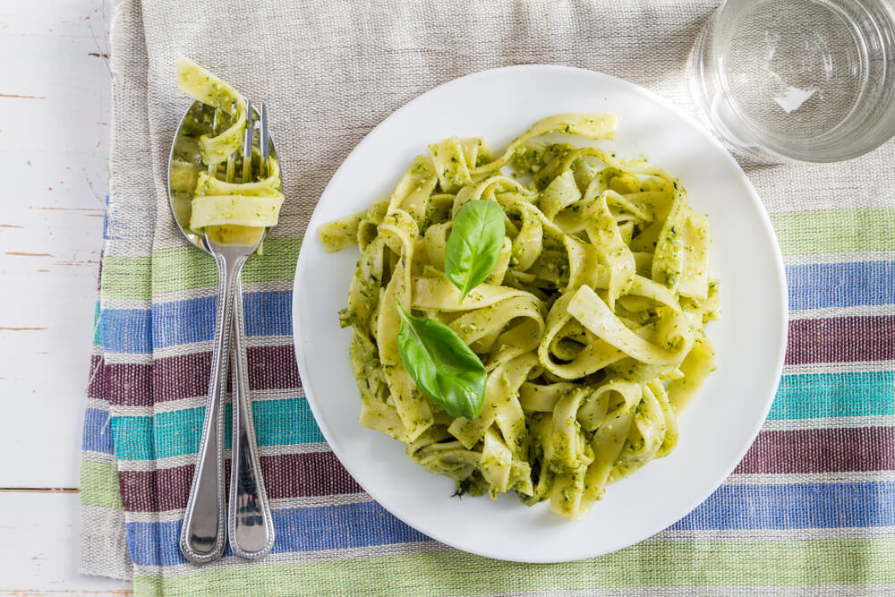 Fetucccini al pesto